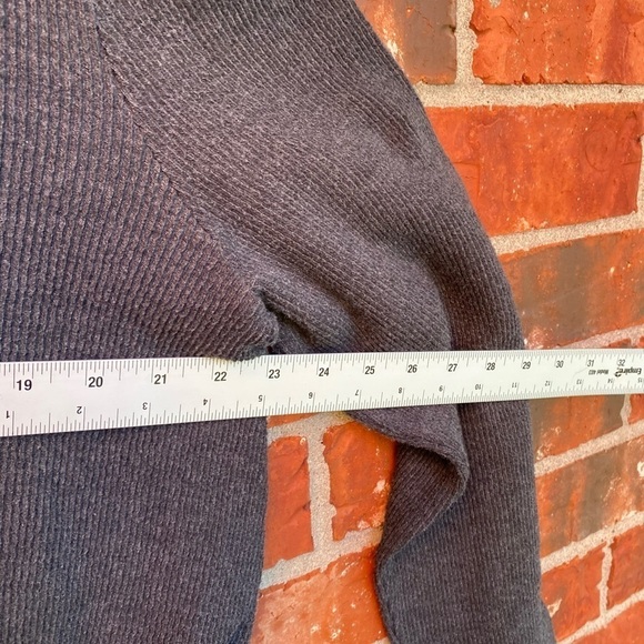 Madewell Texture and Thread Womens 2X Gray Jaquard Knot Front Ribbed Top - Picture 8 of 9